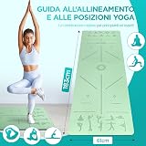 OUTDOUSE Esterilla Yoga,Esterilla Fitness Antideslizante,TPE Colchoneta Gimnasia, para Pilates,Deporte,Gimnasia,Estiramientos, Esterilla Deporte con bandolera 183x61cm - 2