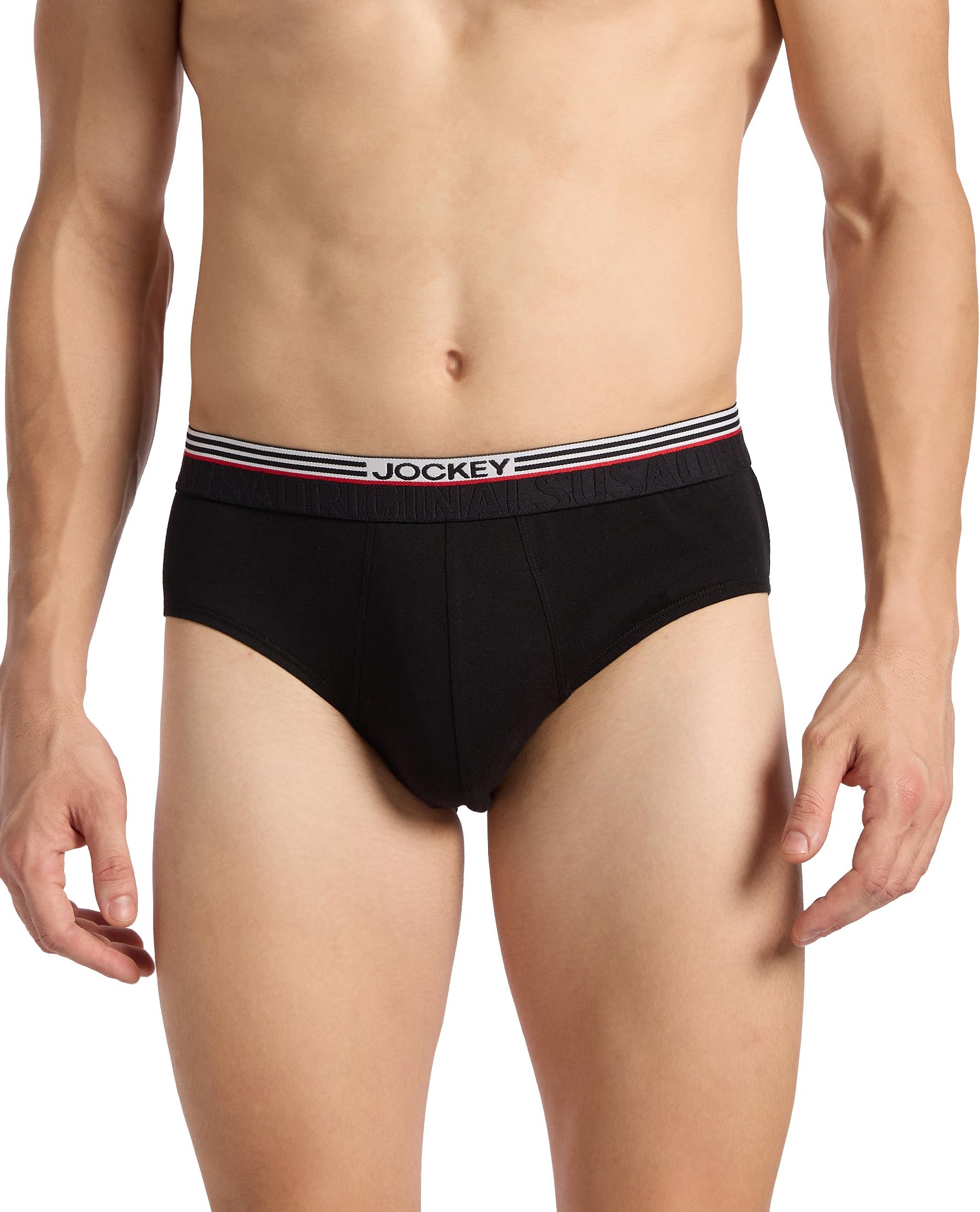 Jockey US49 Men Super Combed Cotton Solid Brief with Ultrasoft Waistband