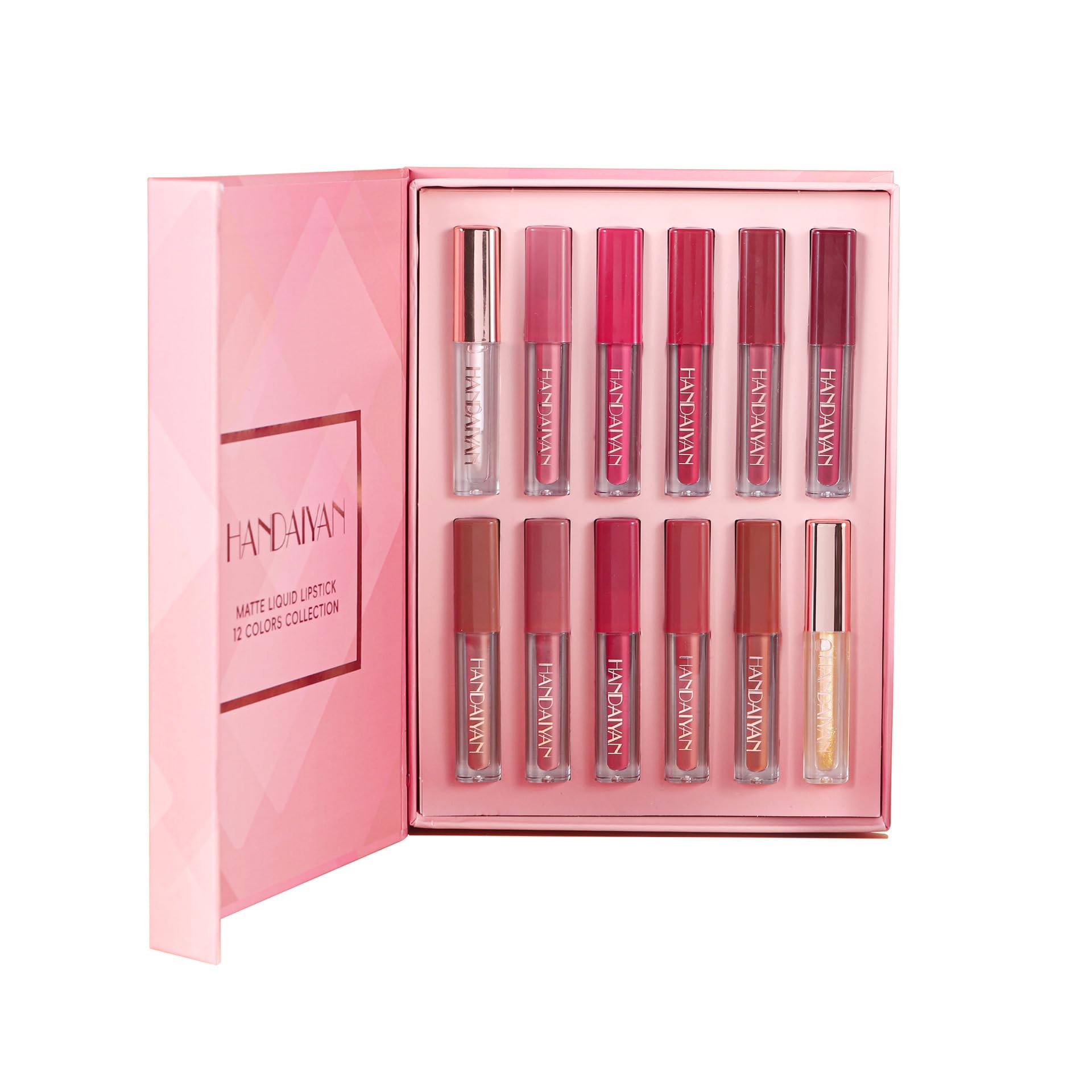 12 Colors Nude Liquid Lipstick Makeup Set Velvet Matte Long-Lasting Waterproof Non-Stick Cup Not Fade Pink Lip Gloss Red Lipstick Makeup Set Gift Kit For Women (Set D)