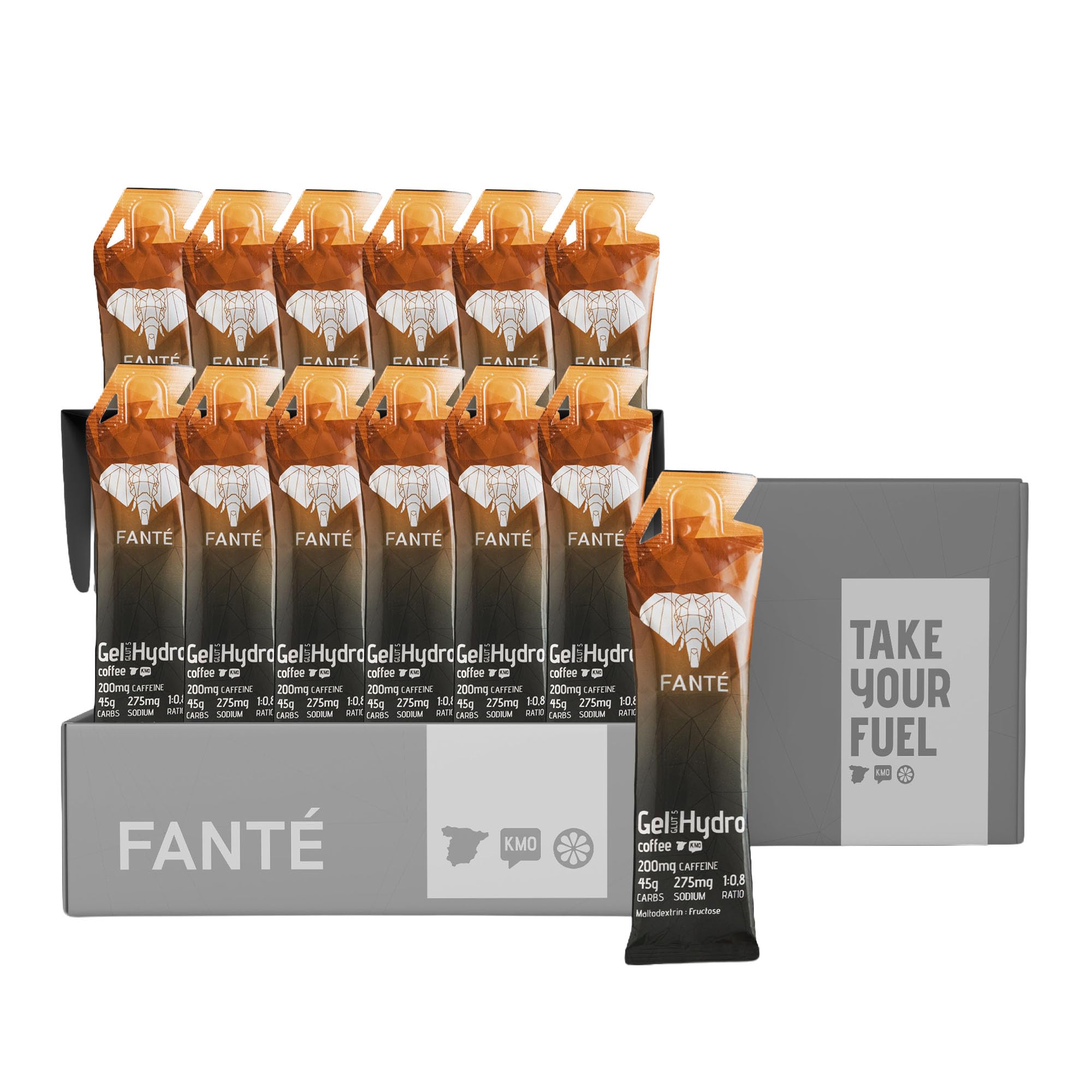 FANTÉ Hydro 45 Gel Energético con Cafeína Sabor Café 45 g | Textura Más Líquida para Running, Ciclismo y Deportes de Resistencia (12)
