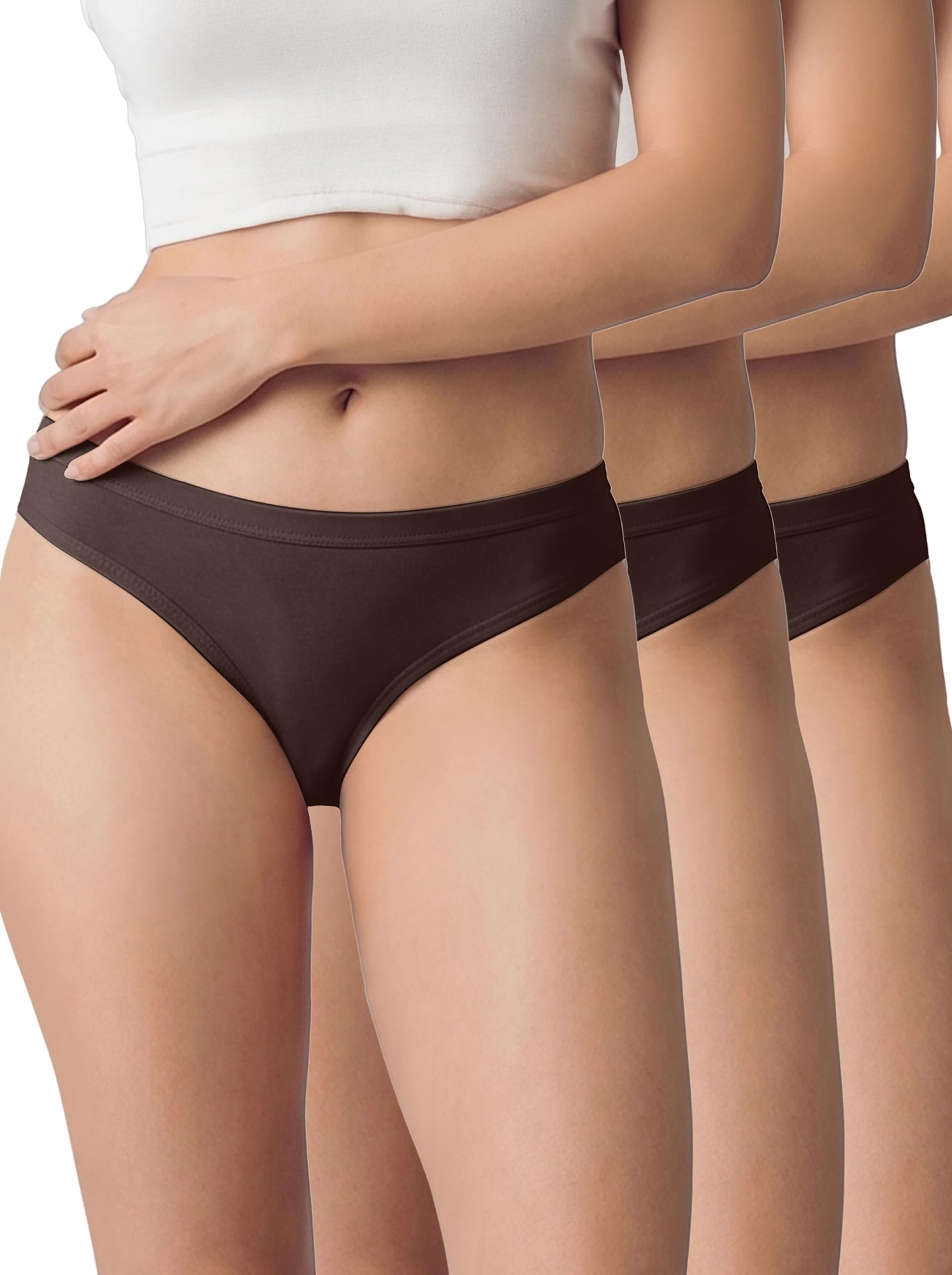 tweens Cotton Medium Coverage Bikini Cut Panty for Women | Soft No-Mark Waistband | Breathable Cotton Comfort | Everyday Comfortable Fit | Lightweight Innerwear | Pack of 3-picture-35