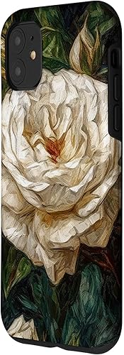 Vista 14 de Funda para iPhone 13 Van Gogh Art White Flower White Roses