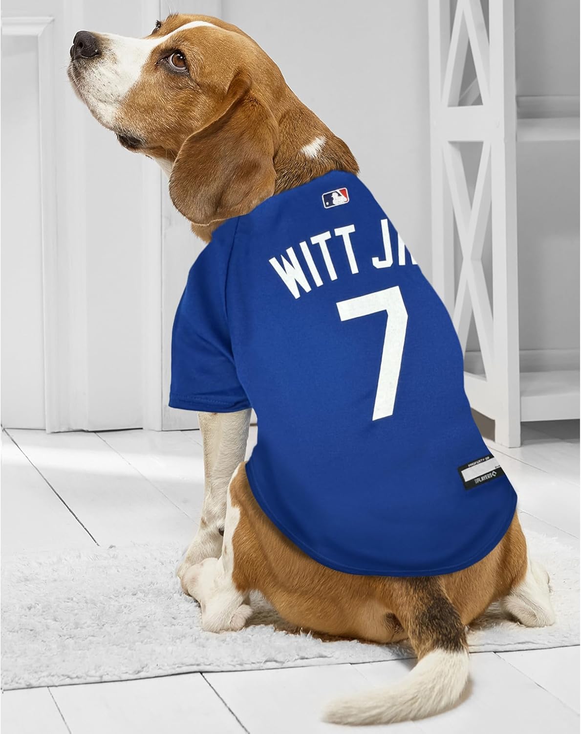 Pets First MLBPA Bobby WITT Jr. Player Jersey #7 Pet Jersey - MLB Kansas City Royals Mesh Players, Size Large
