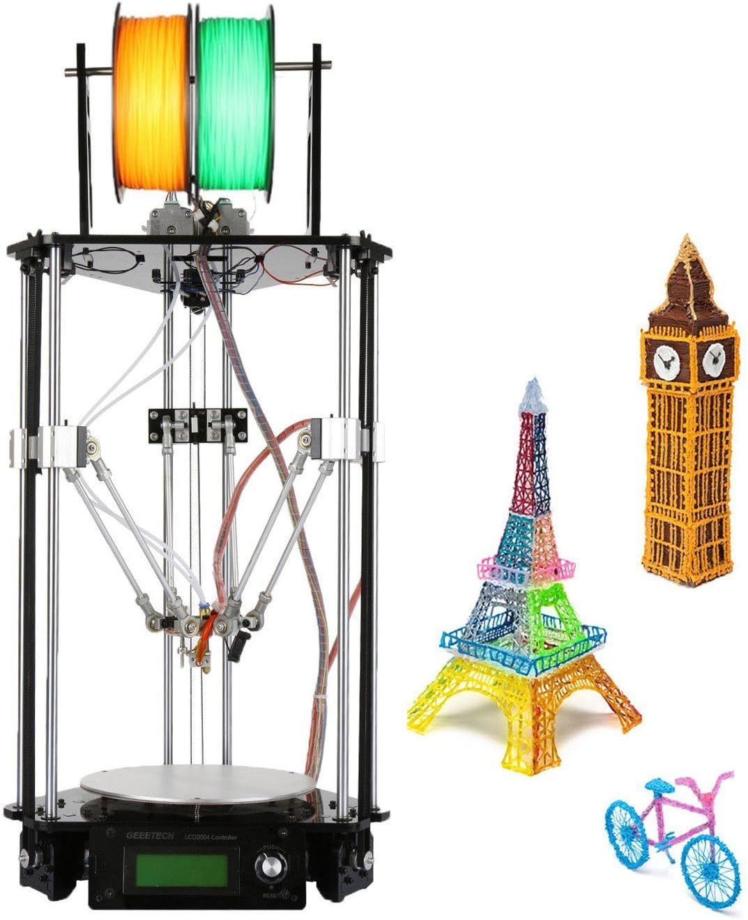 Ridgeyard 220V Delta 3D Printer Kossel Kit Rostock 3D Printer Kits DIY