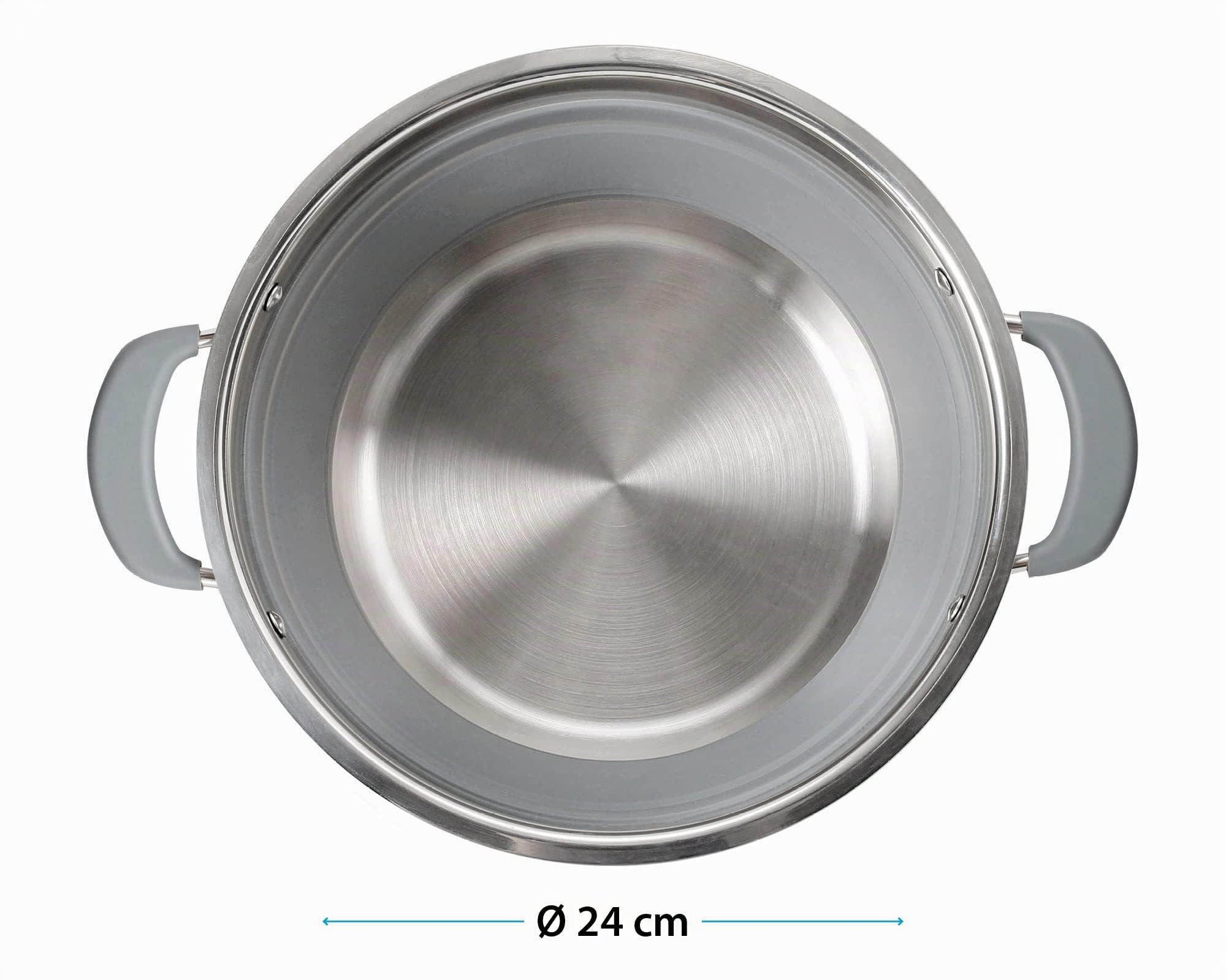 BRUNNER Geschirrset Fold Away, 24 cm, Silber