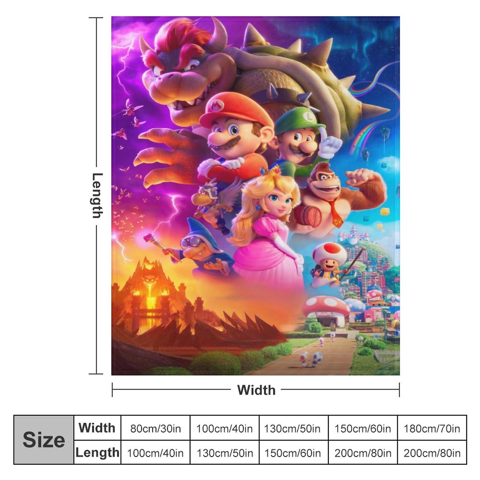 JOOCAR Flanell-Überwurfdecke Mit Cartoon-Zwerg – 152x203 Cm, Lila, Kuschelig Für Couch & Bett