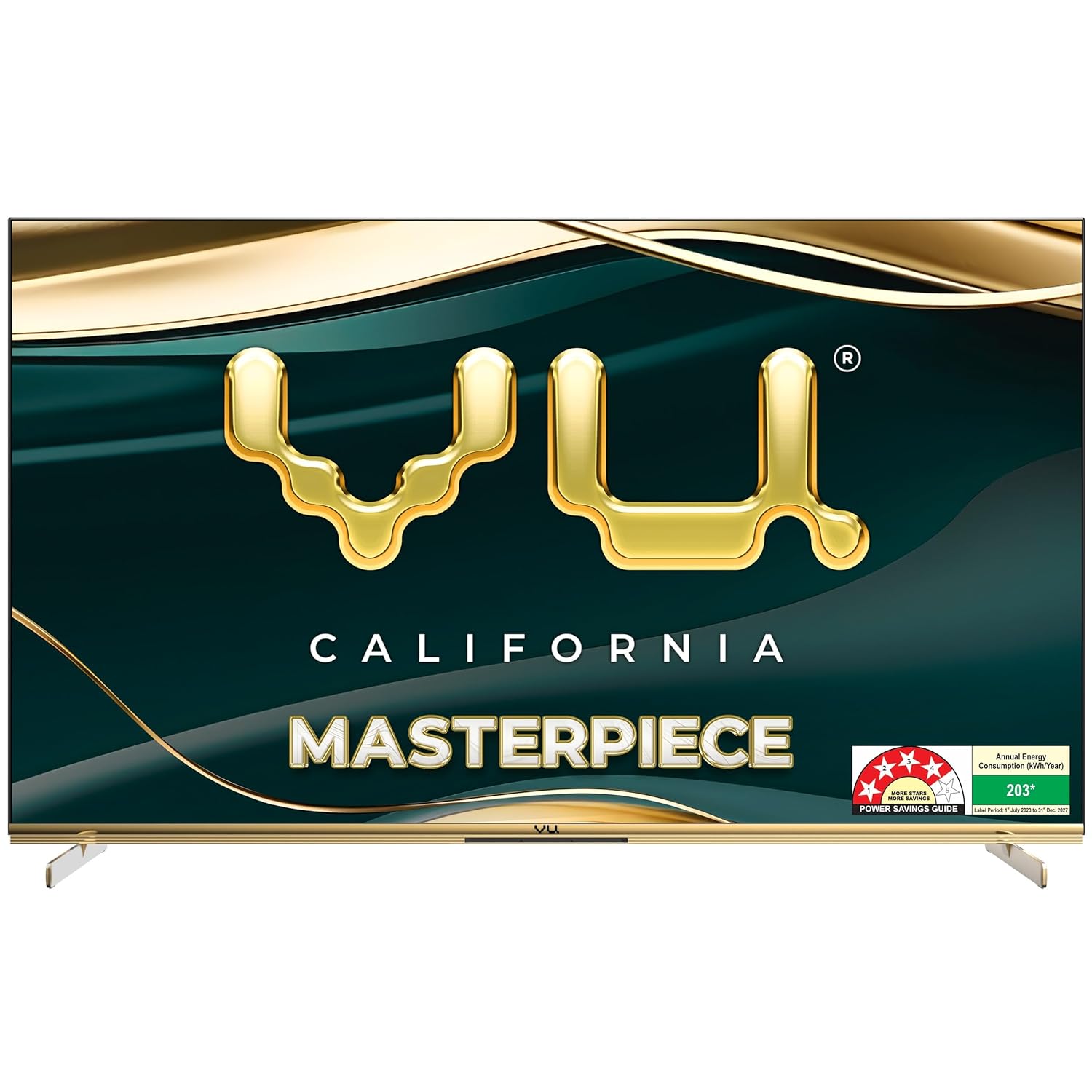 Vu 164cm (65 inches) Masterpiece Frame Series 4K QLED TV 65MASTERPIECE (Armani Gold) Vu 164cm (65 inches) Masterpiece Frame Series 4K QLED TV 65MASTERPIECE (Armani Gold)
