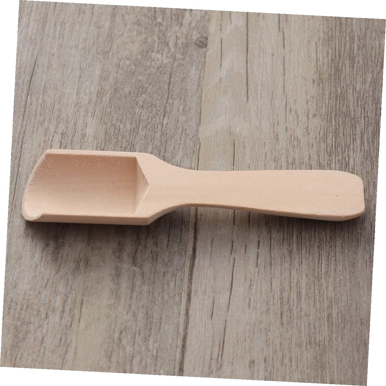 COLLBATH 15pcs Wooden Tea Shovel and Salt Scoop Set, Flat Handle Wooden Scoop 2.8x11cm, Tea Accessories Spoon for Kitchen and Dining Use