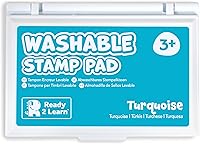 Vista 16 de READY 2 LEARN - Juego de almohadillas de sellos lavables Negro Juego de almohadillas de tinta no tóxica y lavable para niños Resistente a