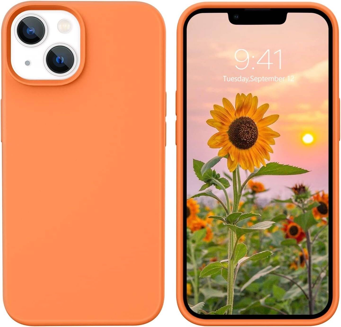 M Cart iPhone 13 with Our Protective Cover/iPhone 13 Back Cover- Stylish and Reliable Defense for Your Device! (Orange)