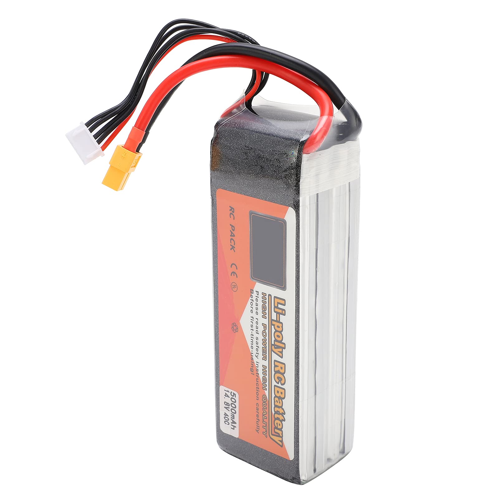 Batería de litio de larga duración 14,8 V 5000 mAh 40c para FPV Racing Drone y RC Quadcopter Máxima Energía Conversión Batería de Litio