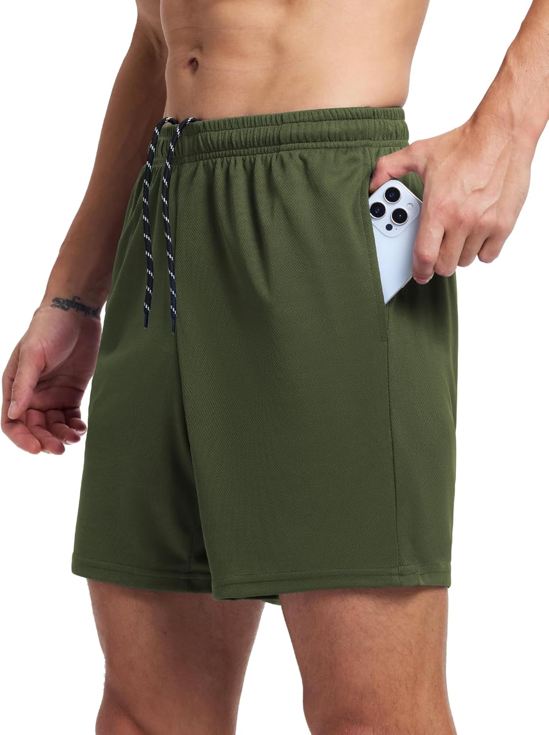 Men's 7 Inch Athletic Shorts Lightweight Workout Running Shorts Quick Dry Gym Shorts with Pockets