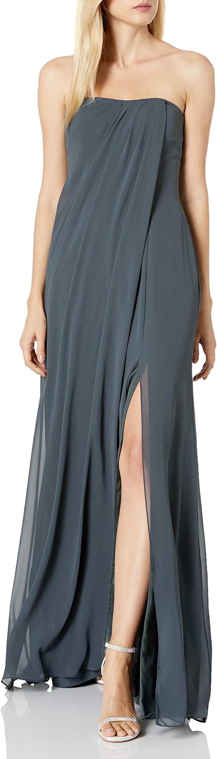 Jenny Yoo Women's Racquel Strapless Chiffon Gown