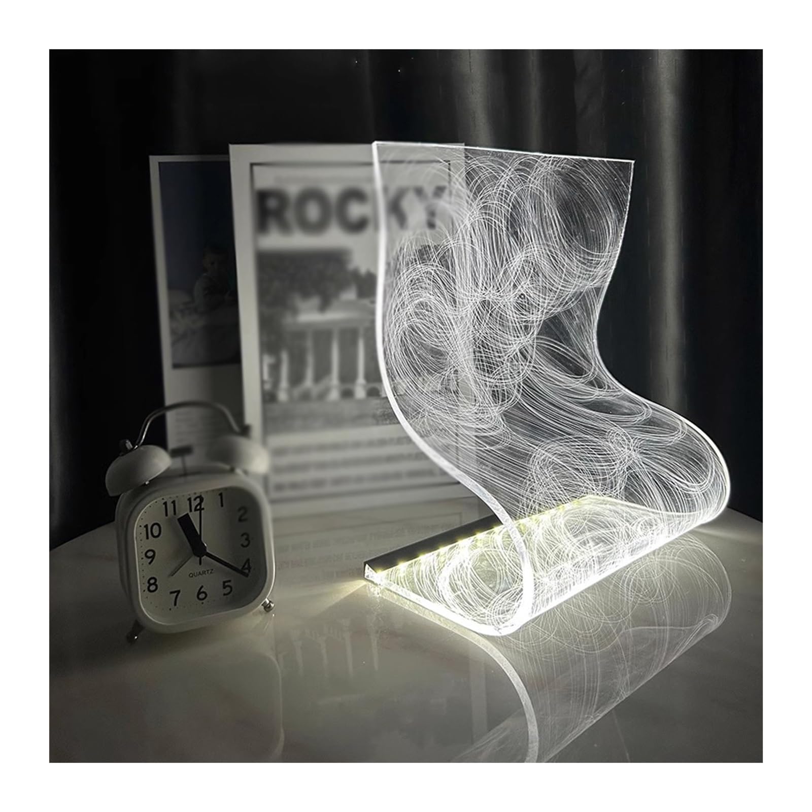 ZENY896V Bedside Lamps Bedroom Bedside Table Lamp Night Dimmable Irregular Shape Acrylic Material Creative Modeling High-end Home Decor