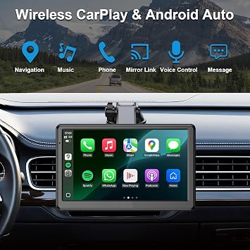 Wireless CarPlay & Android Auto Screen, 7