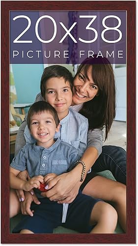 Miniatura 11 de Marco de fotos de madera maciza marrón de 24 x 24 pulgadas de ancho Profundidad del marco interior de 0.5 pulgadas Marco de fotos tradicional