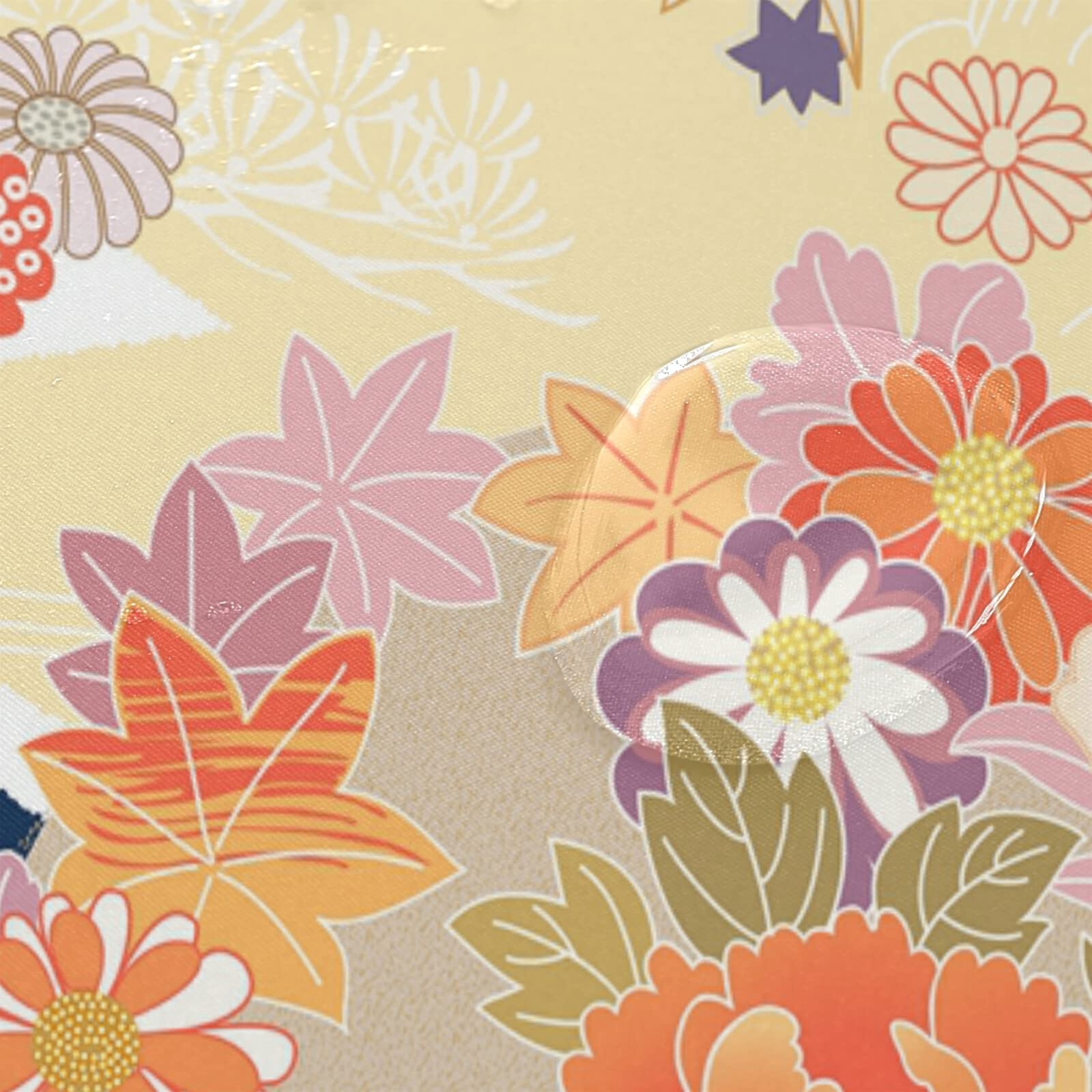 Amazon｜SUKAU シャワーカーテン 和柄 花 和風 おしゃれ 防カビ バス