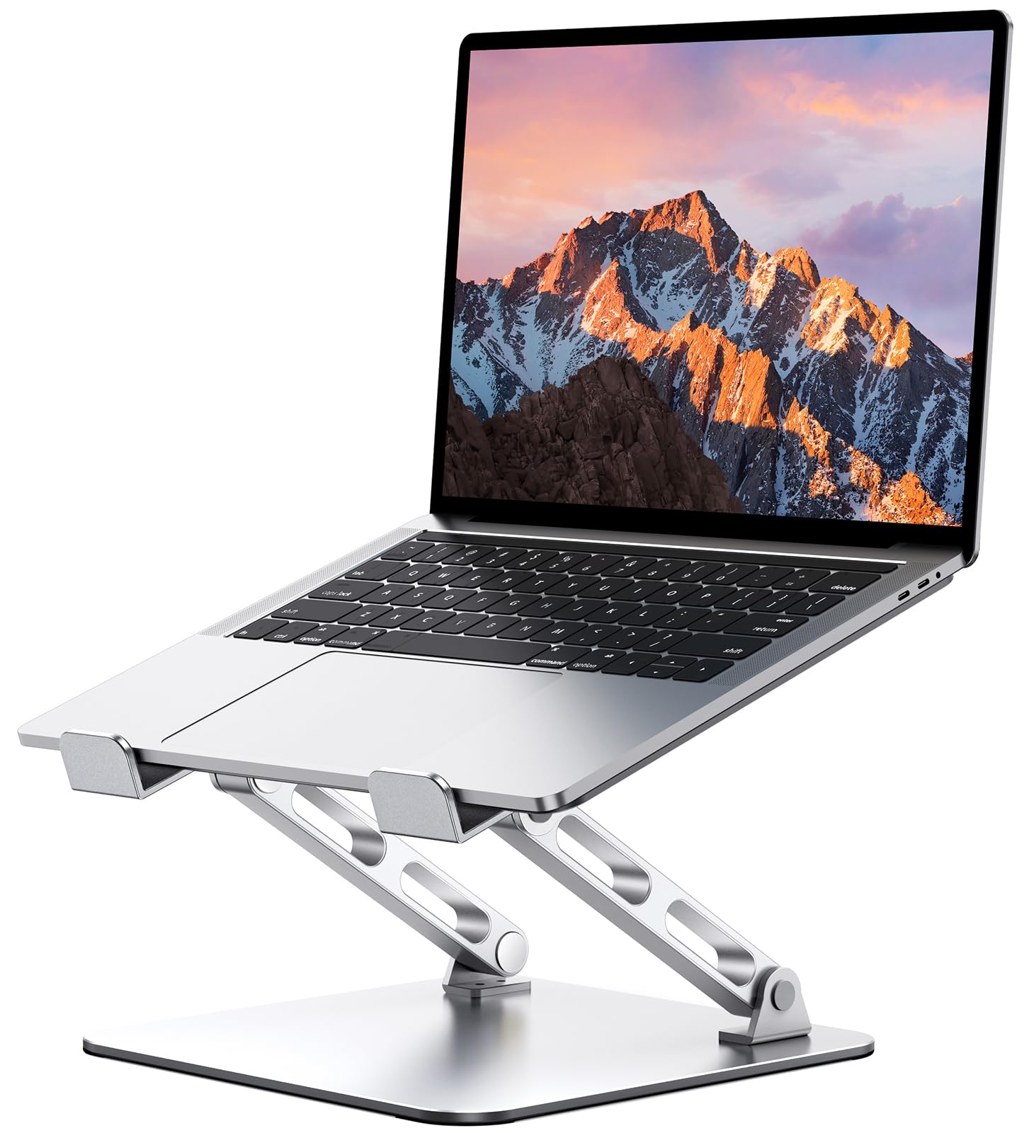RIWUCT Ergonomic Laptop Stand, Dual-Bar Support & Height Adjustable Laptop Riser Holder for Desk, Ventilated & Portable Computer Notebook Stand, Compatible with MacBook Air Pro/Dell/HP (10"-16")