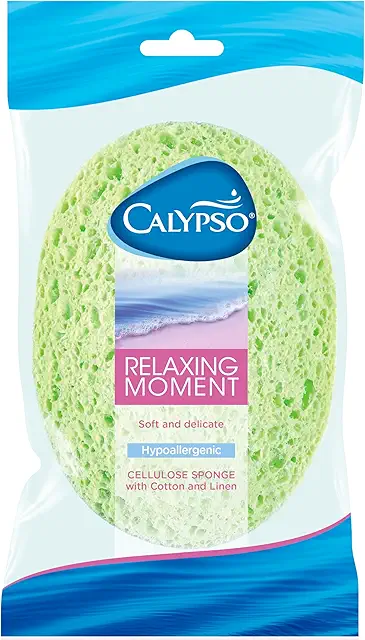 Spugna per Scrub Calypso Relaxing Moment in Cotone e Lino, Morbida e Delicata