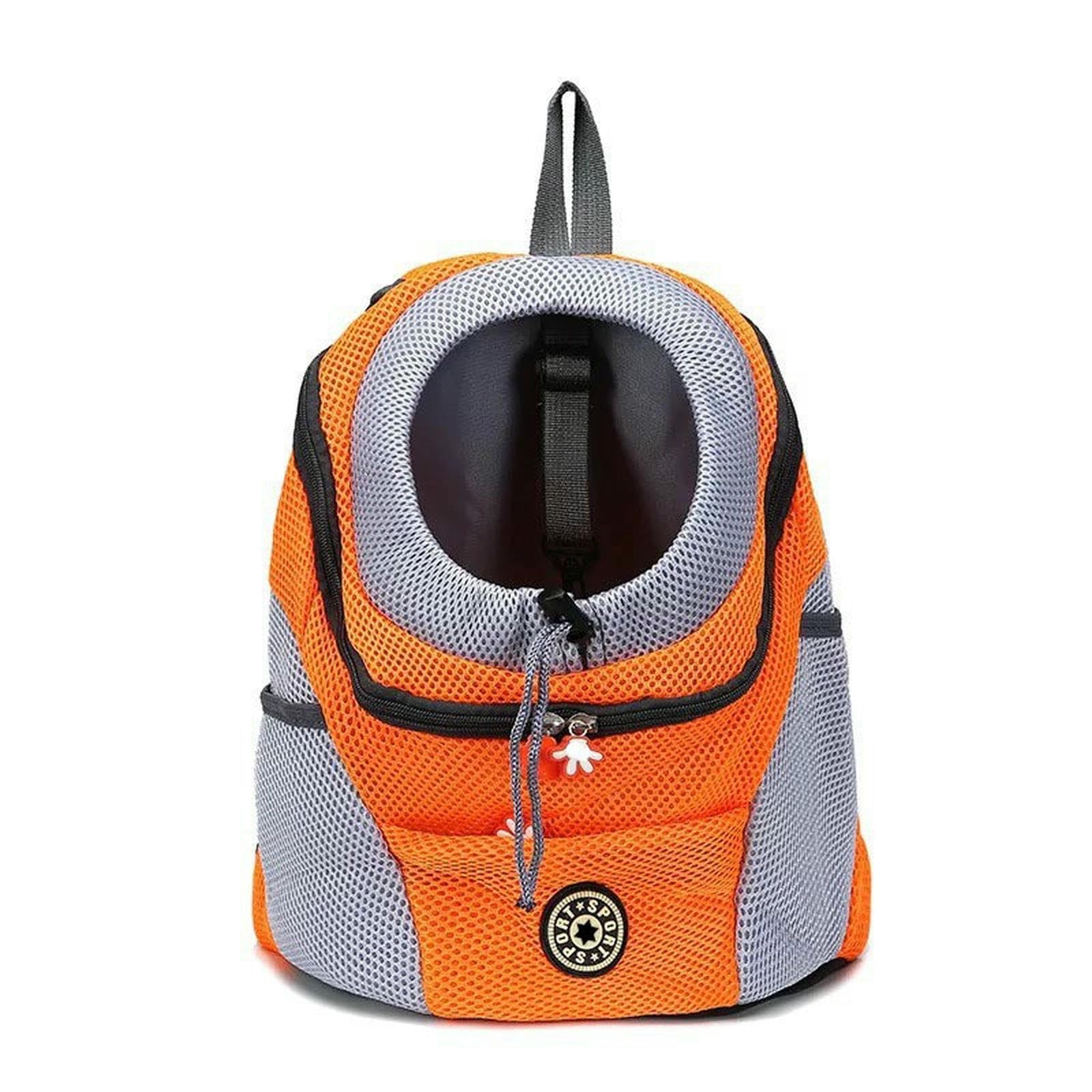 Sac à dos chat grand modèle L orange aux finitions soignées