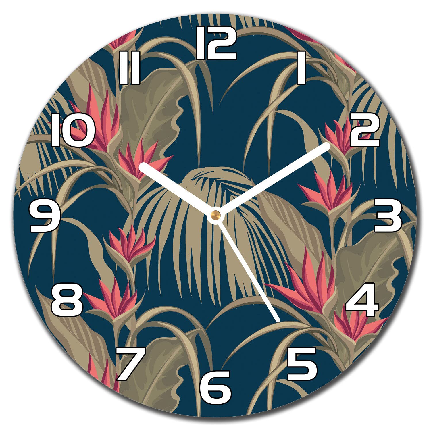 Horloge murale en verre pour salon et cuisine moderne 30 cm Coloray
