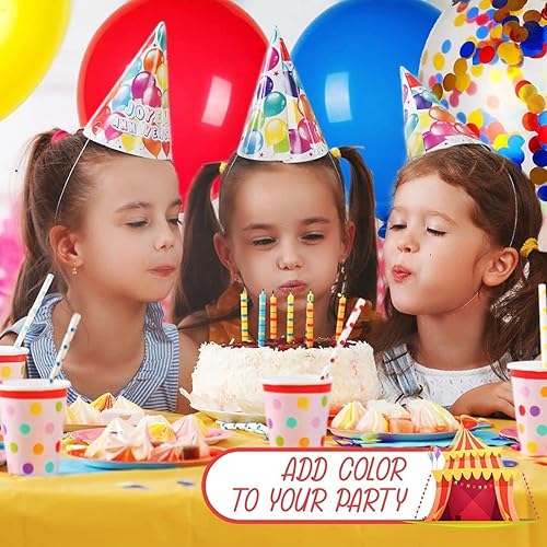 Miniatura 7 de BELMAKS 24 globos de fiesta de carnaval, temática de festival de 12 pulgadas, rojo, azul, amarillo, multicolor, decoraciones de fiesta de cumpleaños