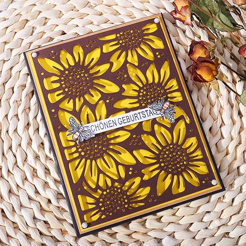Miniatura 4 de COMFEELING Troqueles de metal con diseño de girasol para hacer tarjetas, plantilla de marco para manualidades, álbum de fotos, álbum de recortes,