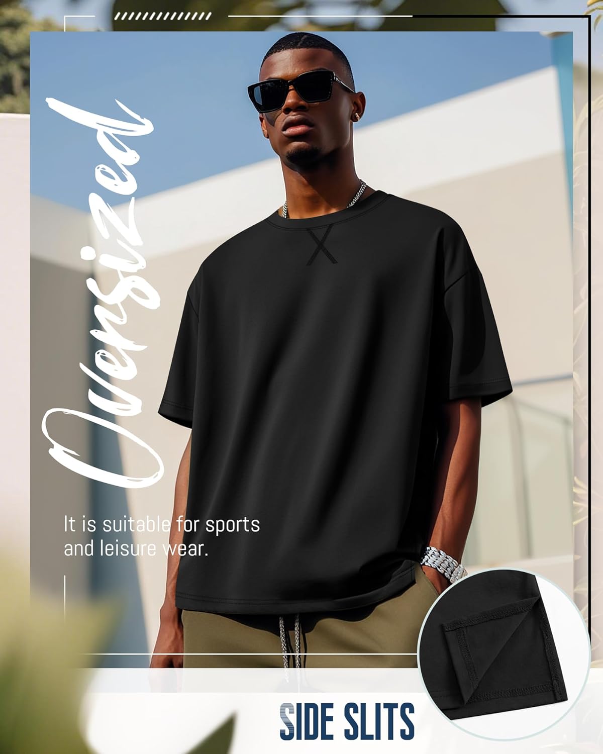 Neer 3 Pack Men's Oversized T Shirts Lightweight Crew Neck Tees Short Sleeve Loose Fit Tops Soft Casual Basic Blouse