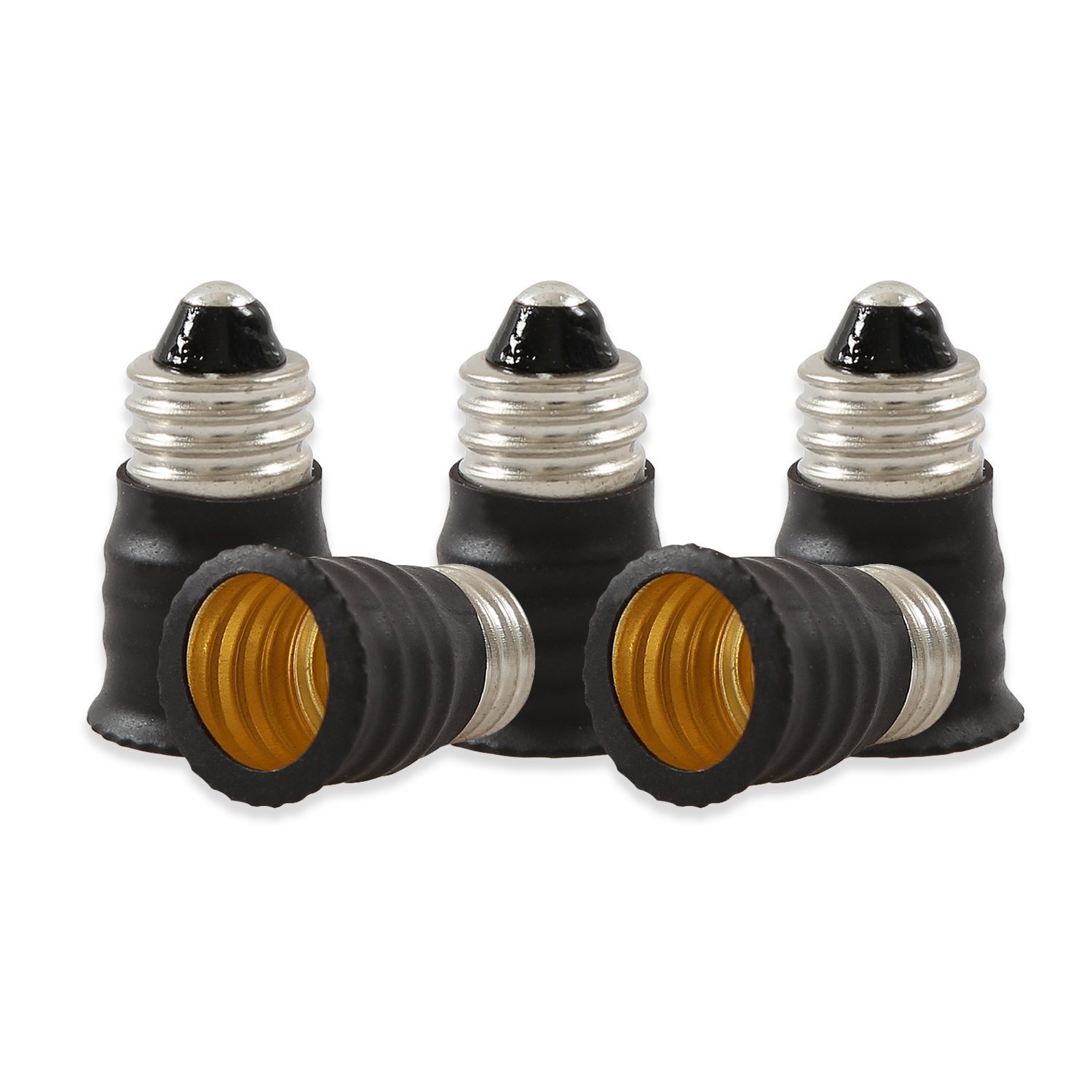 Electop E11 to E12 LED Bulb Base Adapter Converter Light Socket Lamp Holder(5 Pack)