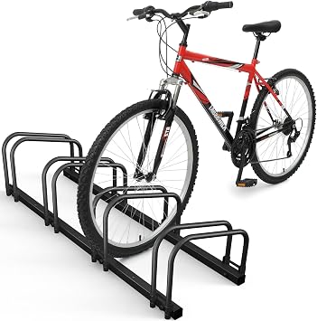 VOUNOT® Soporte para Aparcar Bicicletas, Aparcamiento, Estacionamiento para Bicis, Suelo y Pared Montaje, Interior y Exterior