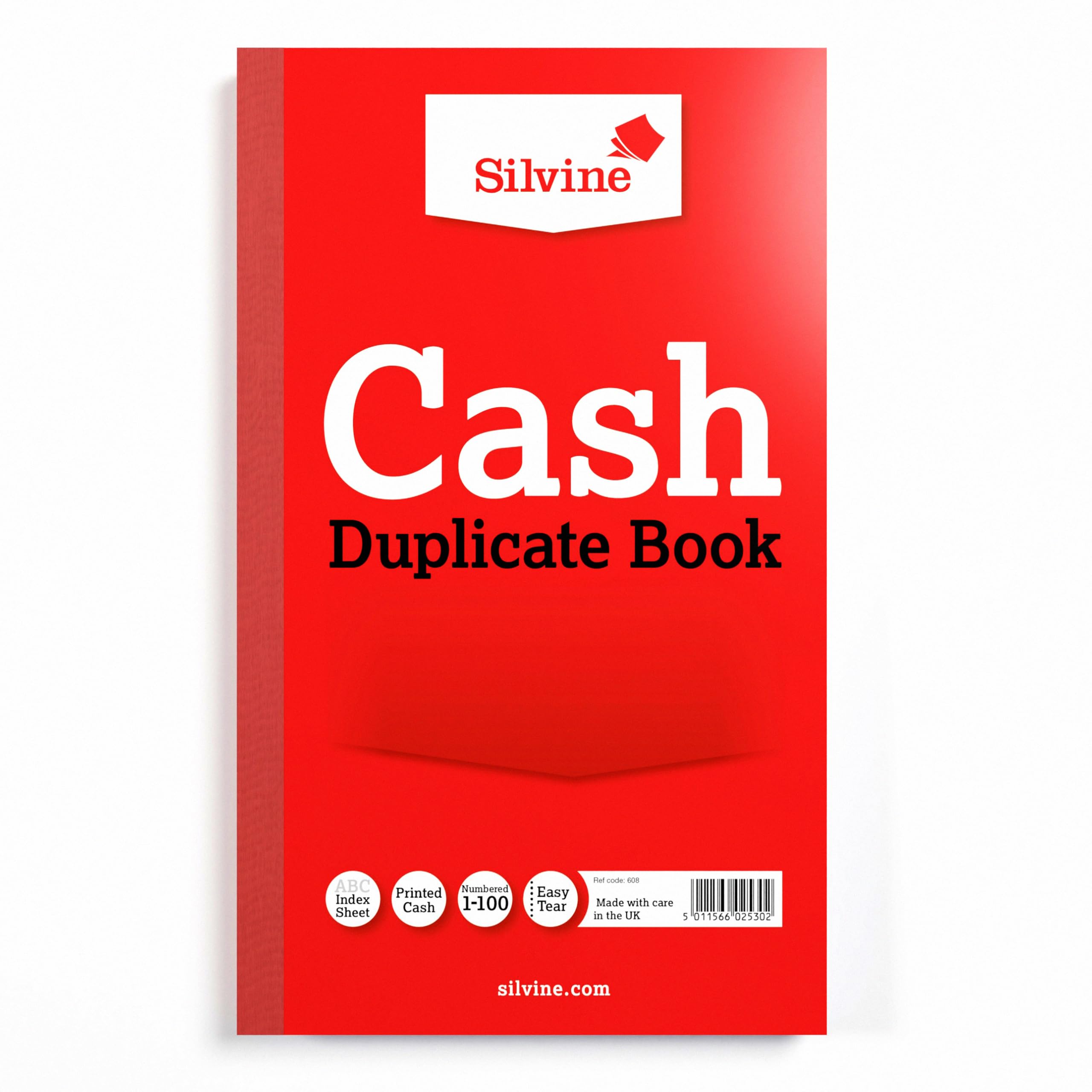 Silvine Duplicate Cash Book - Numbered 1-100 with index sheet (210 x 127mm)