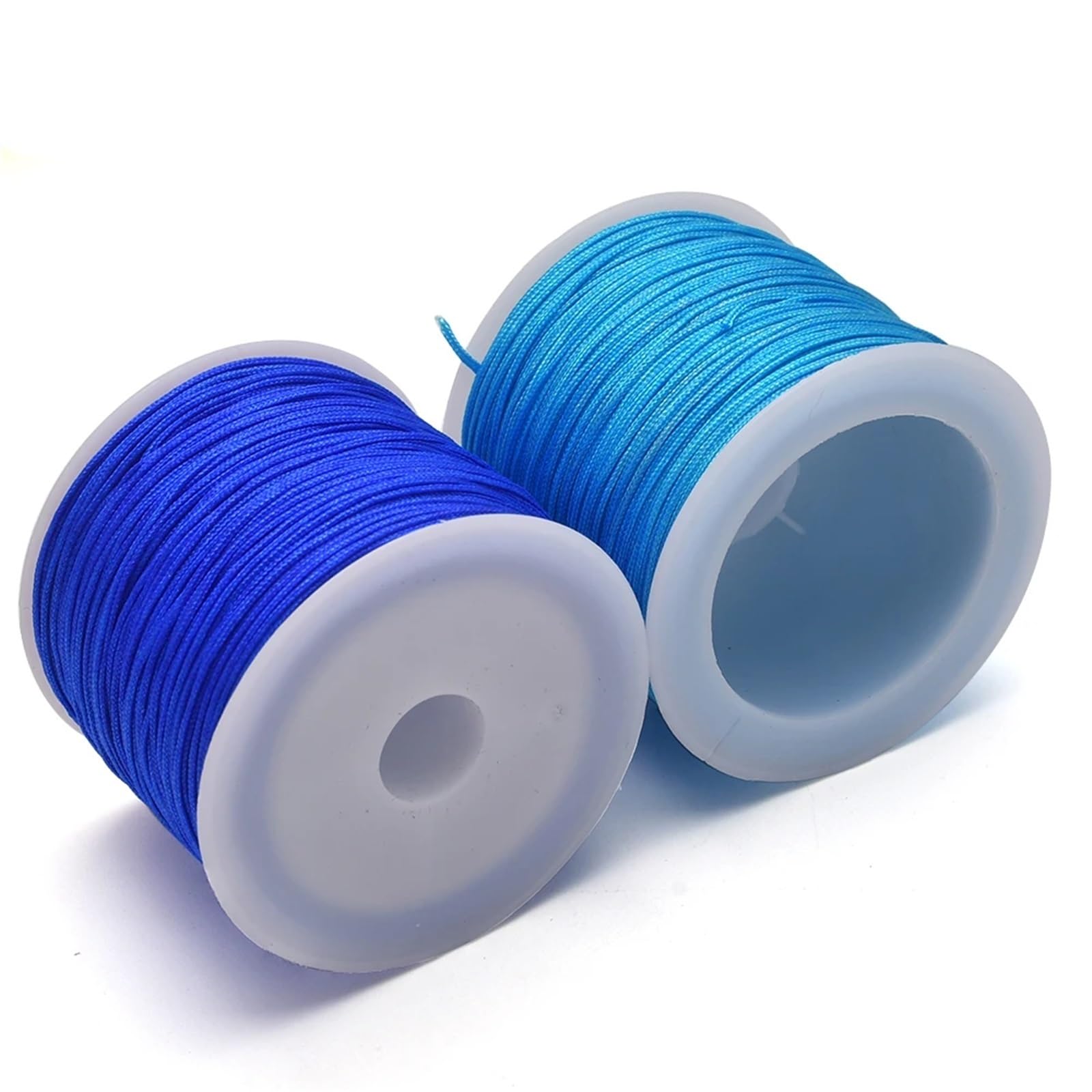 Elastyczny sznurek do bransoletek 20 rolek nylonowy 50 jardów 0.8mm pleciony satynowy tworzenie biżuterii frezowanie szycie naszyjników Craft(Rose Red)