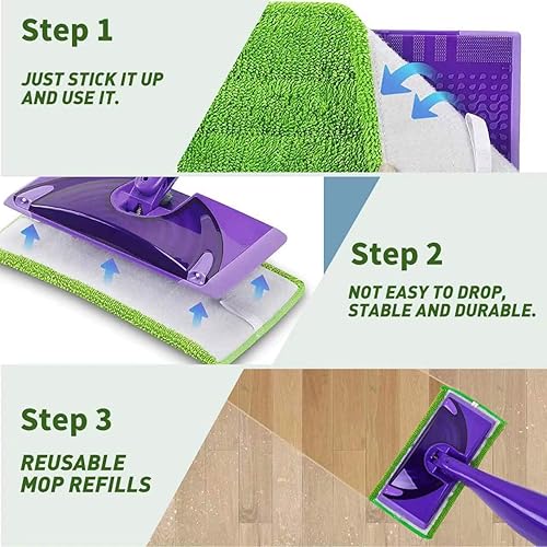 Almohadillas absorbentes de microfibra lavables reutilizables compatibles con SSwifferr Wetjet, almohadillas de repuesto de microfibra lavables