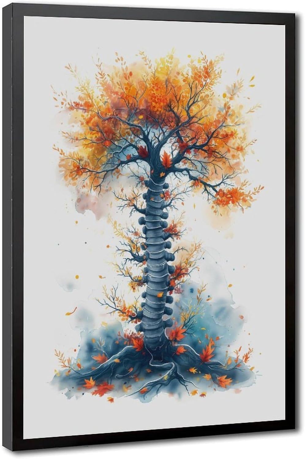 NXCUIB Spine Chiropractic, Physical Therapy Office Decor Poster Canvas Poster Wall Art Decor Print Picture Paintings for Living Room Bedroom Decoration Black Frame 24x36in(60x90cm)