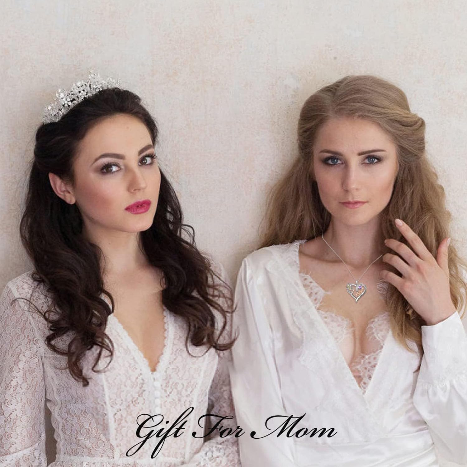 Mother Necklace for Women I Love You Mom Necklace Heart Pendant Mom Necklace Mom Birthday Mother's Day Jewelry Gifts for Women - Image 2