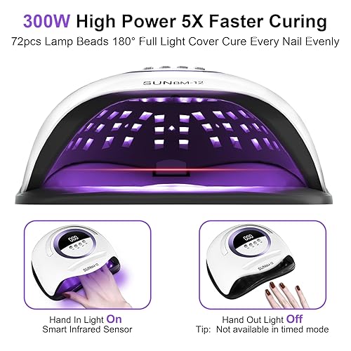 Miniatura 10 de Lámpara de uñas LED UV con almohada para reposabrazos, luz UV profesional para uñas de gelacrílicos, lámpara de esmalte de gel de secado rápido, 48