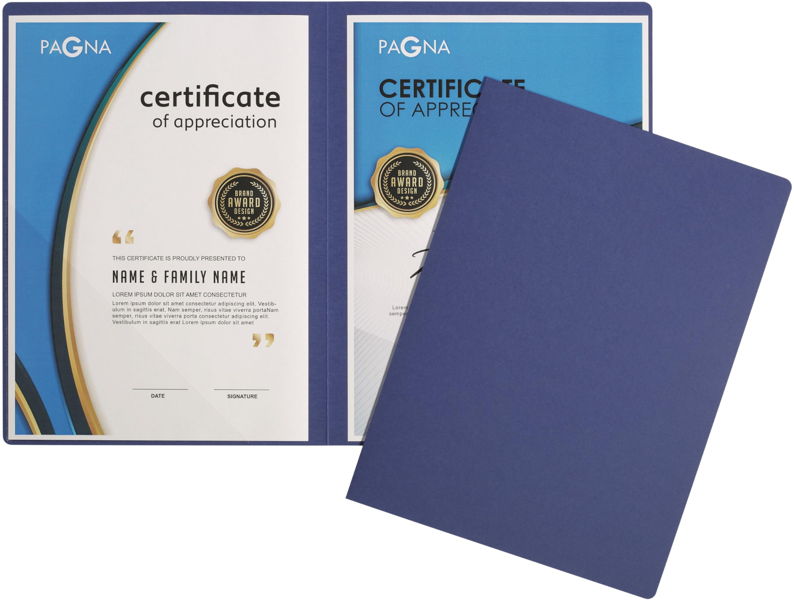 Pagna 30 x Präsentationsmappe Perfect 2-teilig blau