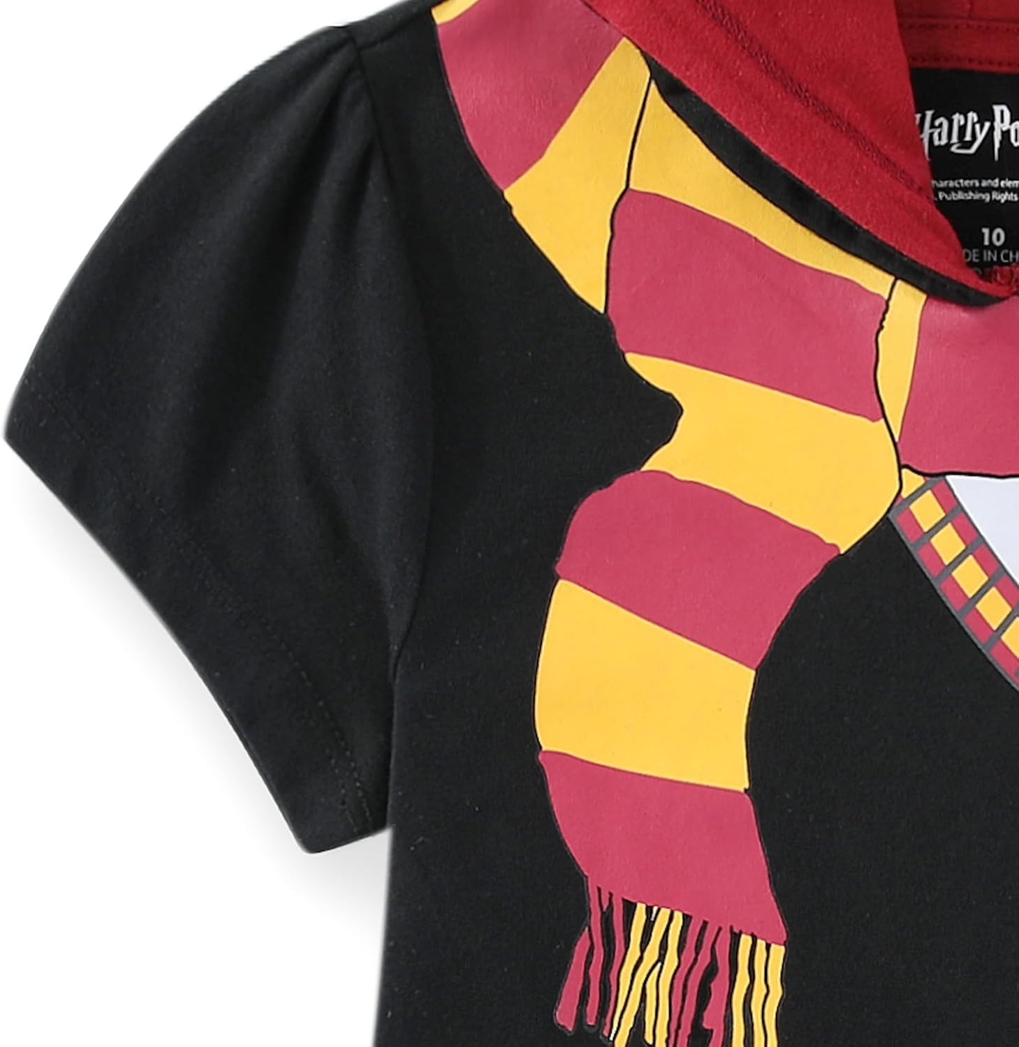 Harry Potter Gryffindor Girls Cosplay Hooded Shirt with Tulle and Legging Pants Set for Big Kids - Image 7