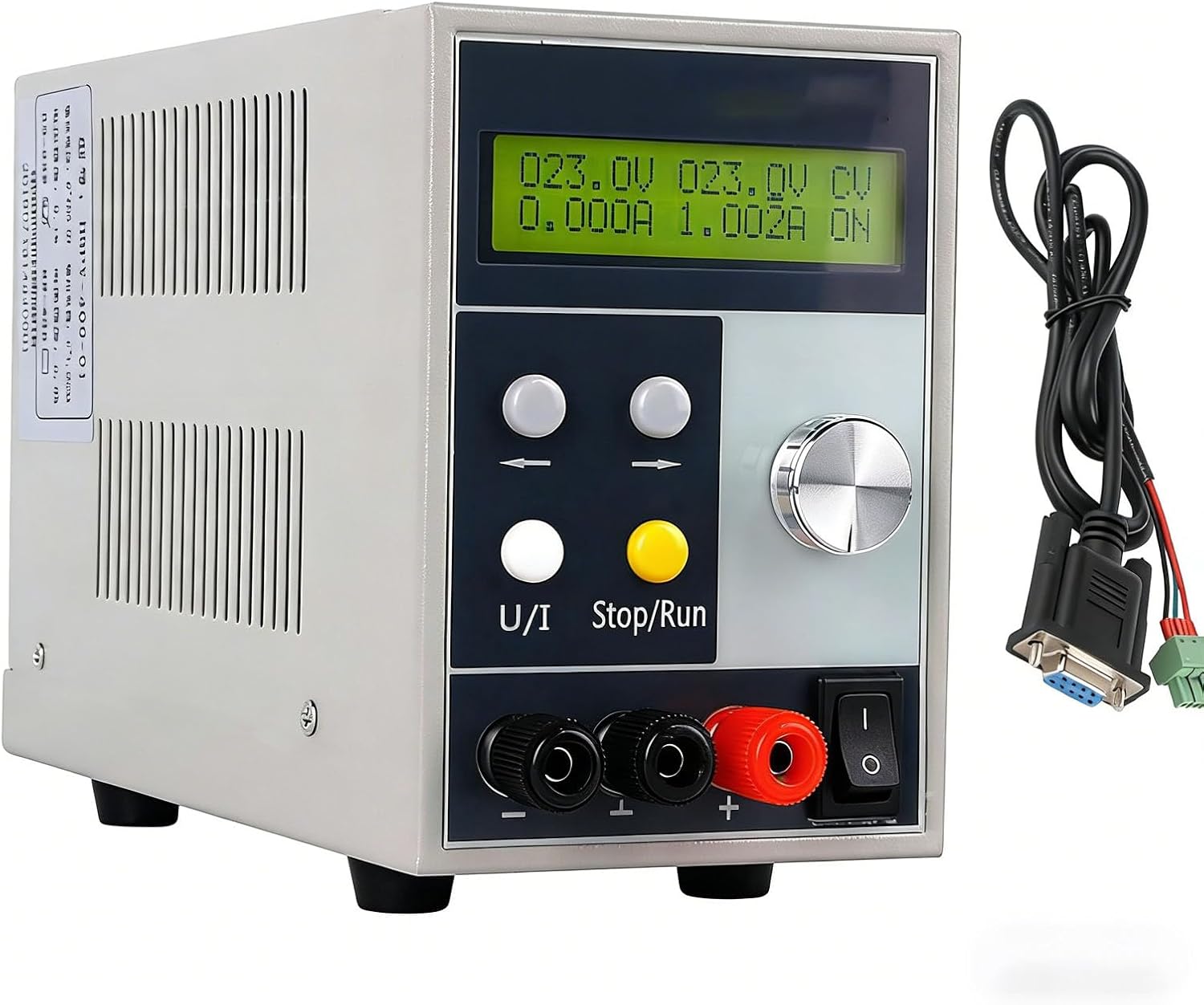 Programmable DC Power Supply 400V 1A, Adjustable Laboratory Bench Source with 4-Digit LED Display – High Precision Power Unit for School Lab Testing Motor Repair & DIY Projects