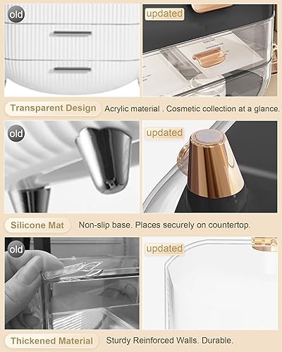 Miniatura 4 de Organizador de maquillaje, soporte para cuidado de la piel, organizador de mostrador de baño, caja de almacenamiento, vitrinas de cosméticos,