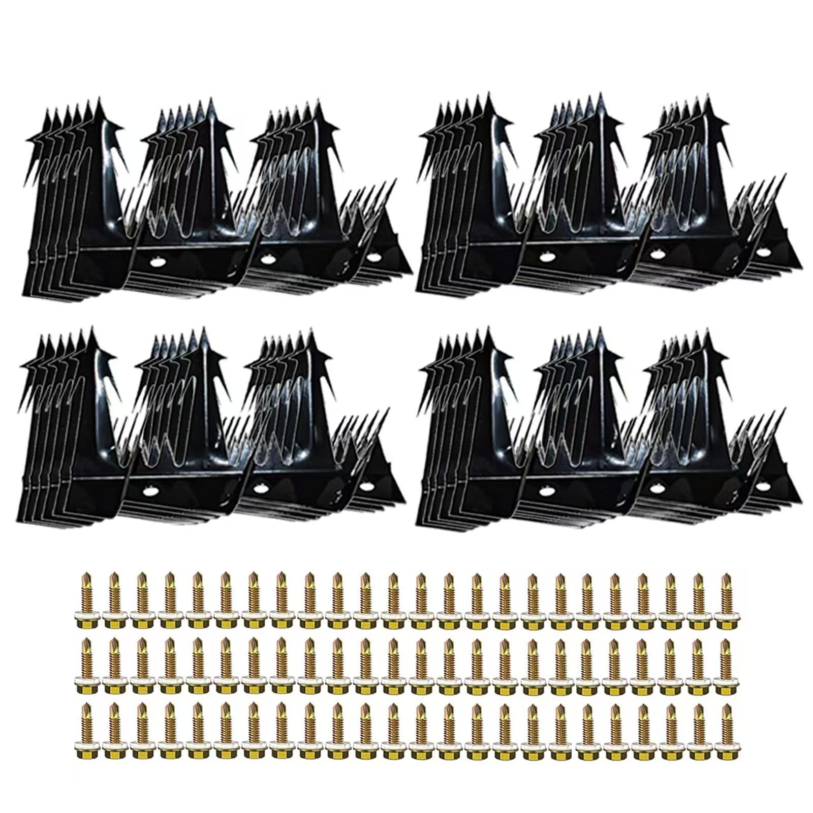 Photo 1 of 24Pack Metal Anti Climb Spikes 220Inch for Fences and Walls Heavy Duty Metal Fence Spikes Anti Climb Security Spikes for Fence and Wall-Intruder and Decorative Fences