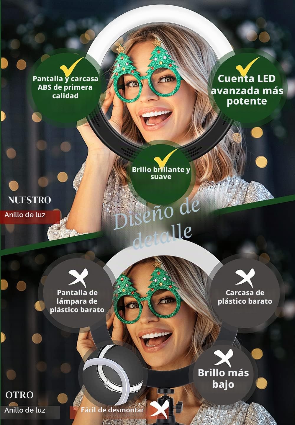 Aro de Luz con Trípode Alto, 10.2" Ring Light con Control Remoto, Aros de Luz para Móvil, Anillo de Luz LED para Fotografía, Maquillaje, Flash, Youtube, Vídeo