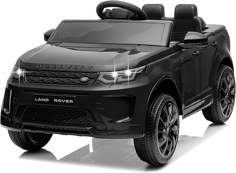 Land Rover Ride on Car, Electric Cars for Kids, with Remote Control, LED Lights, Music, 3 Speed Modes Smooth Start for 3-6 Years Old, Black, Max Weight 25KG Black