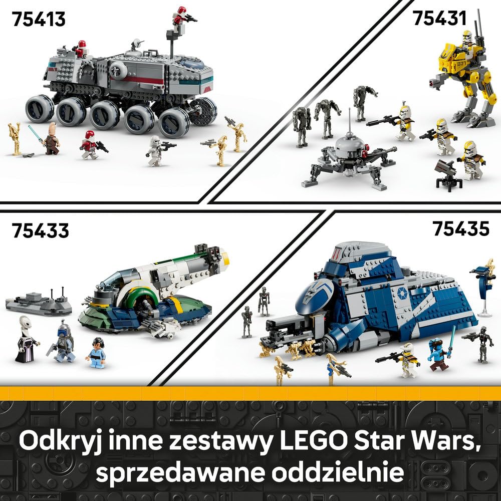 LEGO Star Wars Myśliwiec V-19 Torrent 75432 | Zabawka dla 9-latka, zestaw z figurkami, prezent Star Wars dla dzieci, klocki dla chłopca i dziewczynki, 567 elementów