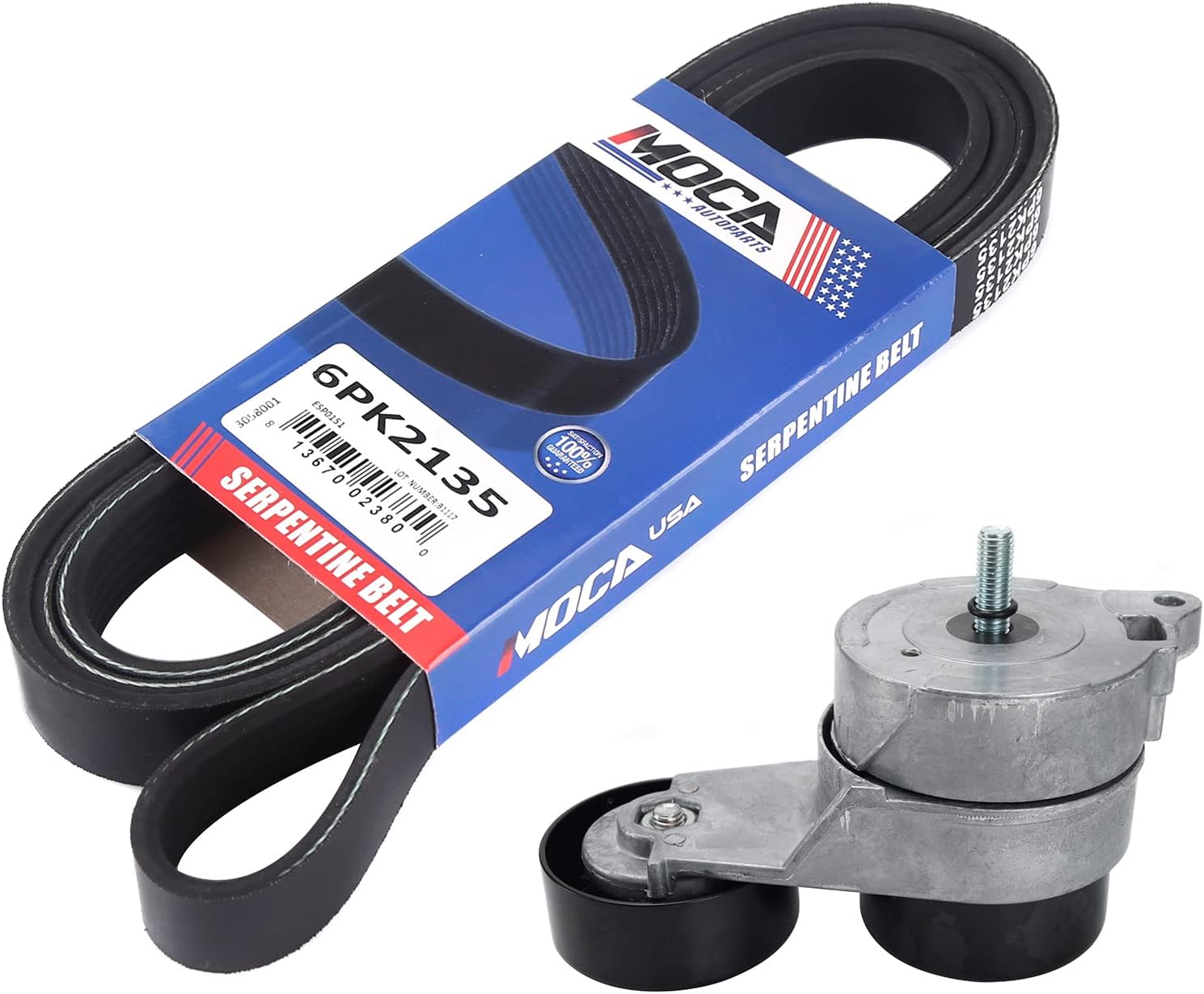 Serpentine Belt Component Kit Fit for Acura 2007-2013 MDX 3.7L, for Acura 2010-2013 ZDX 3.7L, for Honda 2005-2010 Odyssey 3.5L, for Honda 2011 Ridgeline 3.5L, for Honda 2011-2012 Accord 3.5L