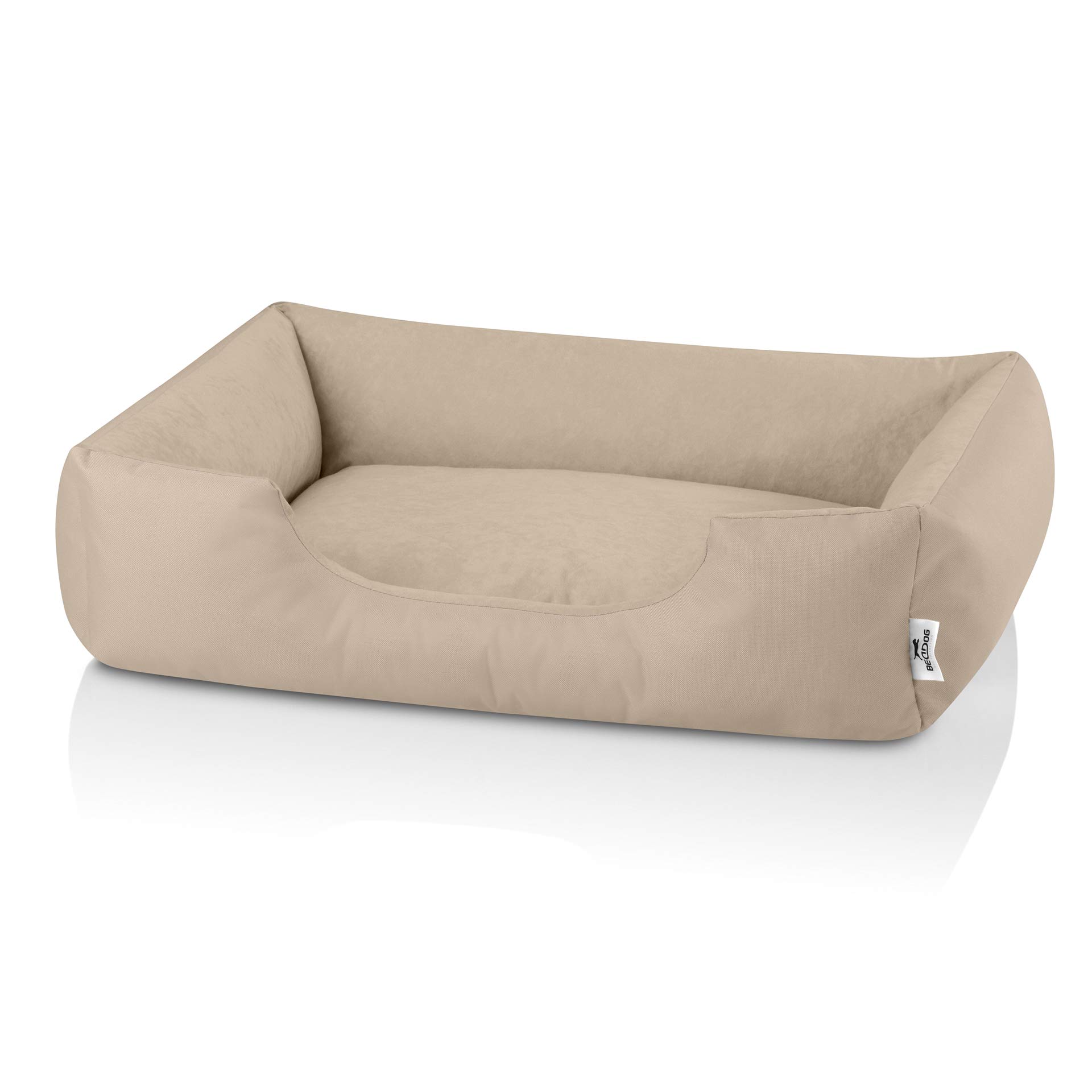 BedDog Zara Cama para Perros Cojín para Perros con Funda Desmontable Lavable, Cesta para Perros Sofá Perros para Perros Medianos L