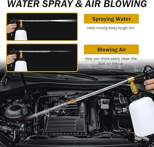Miniatura 4 de Pistola de limpieza de automóvil, pistola de aire de alta presión, pistola de limpieza que explota rápidamente la suciedad y el polvo de la