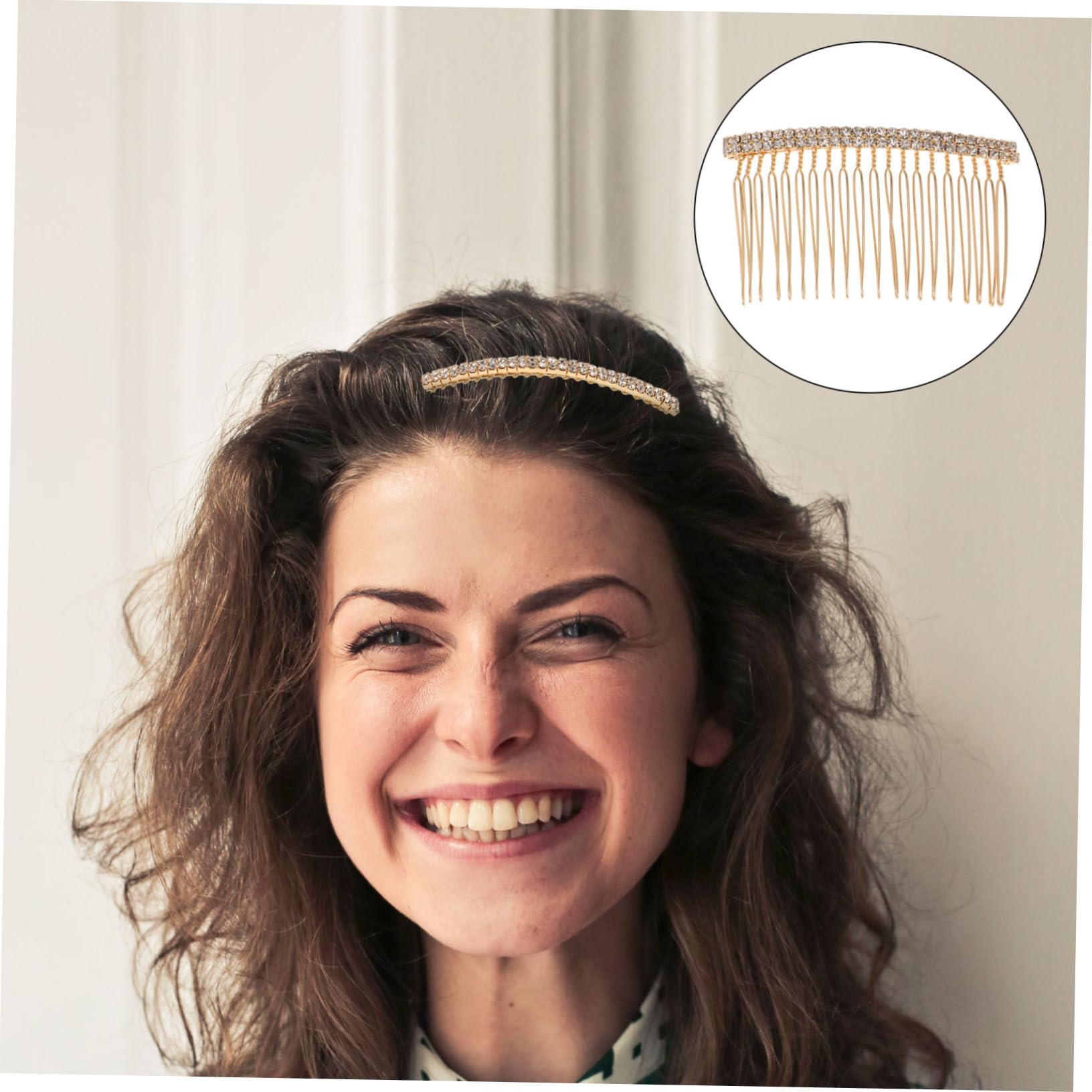 MAGICLULU 12 Piezas peine explosión accesorios para el cabello de oro tocado de novia tiara decoración peine de inserción de cabello sombreros creativos golpes sombrerería velo Decorar