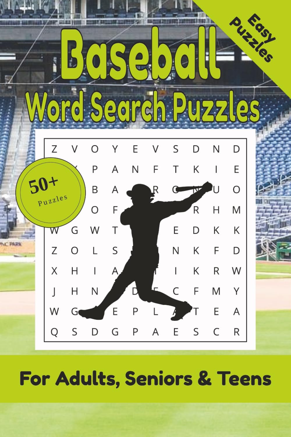 Baseball Word Search Puzzle: 50+ Puzzles Word Search Easy to Read about Baseball and More | 6x9 inches, 110 pages | Gift for Baseball & Sports Lover