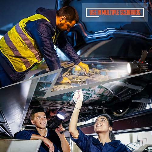 Miniatura 3 de BIGSUN Q984 - Foco recargable, linterna LED de 1200,000 lúmenes altos con lámpara multifuncional de reflector, batería incorporada de 14400 mAh, luz